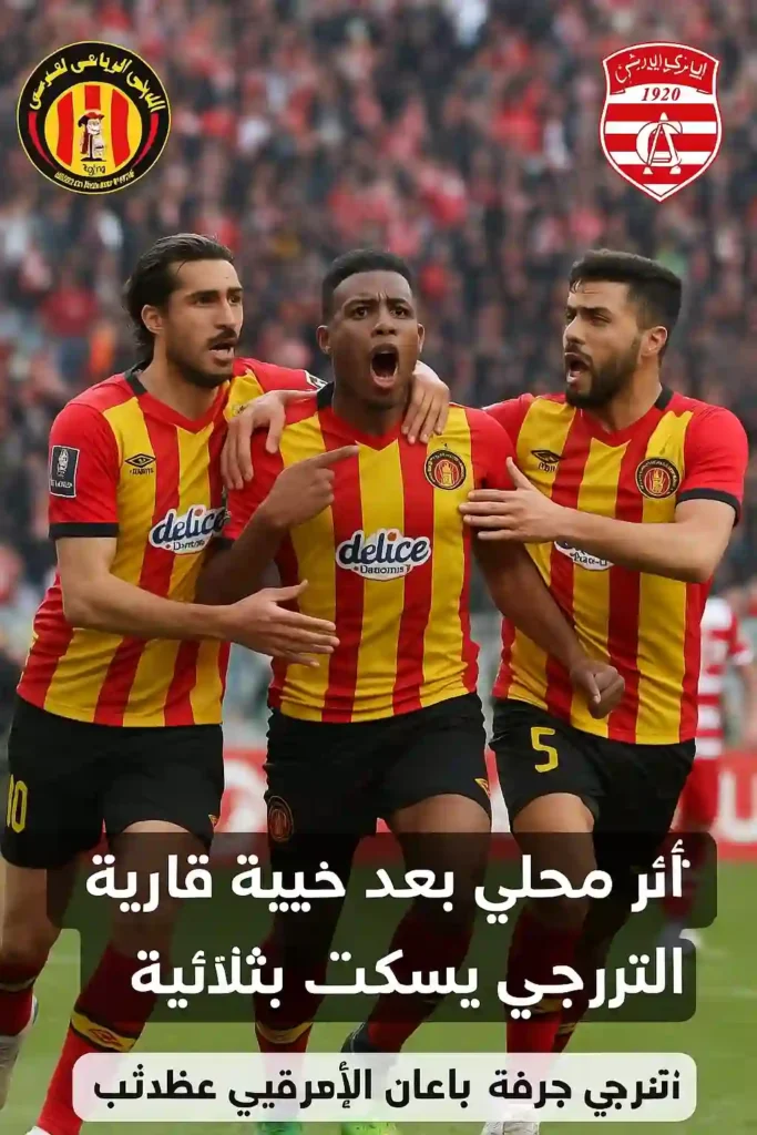 الترجي يُسكت الإفريقي بثلاثية في ديربي العاصمة ترجي يُسكت الإفريقي بثلاثية في ديربي العاصمة ويصعد إلى صدارة الدوري التونسي بعد خيبة القارية في دوري أبطال إفريقيا. شاهد تفاصيل المباراة وملخص الديربي المشوق.